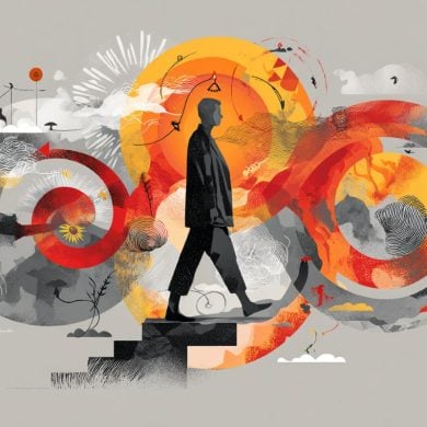 This shows a person walking.