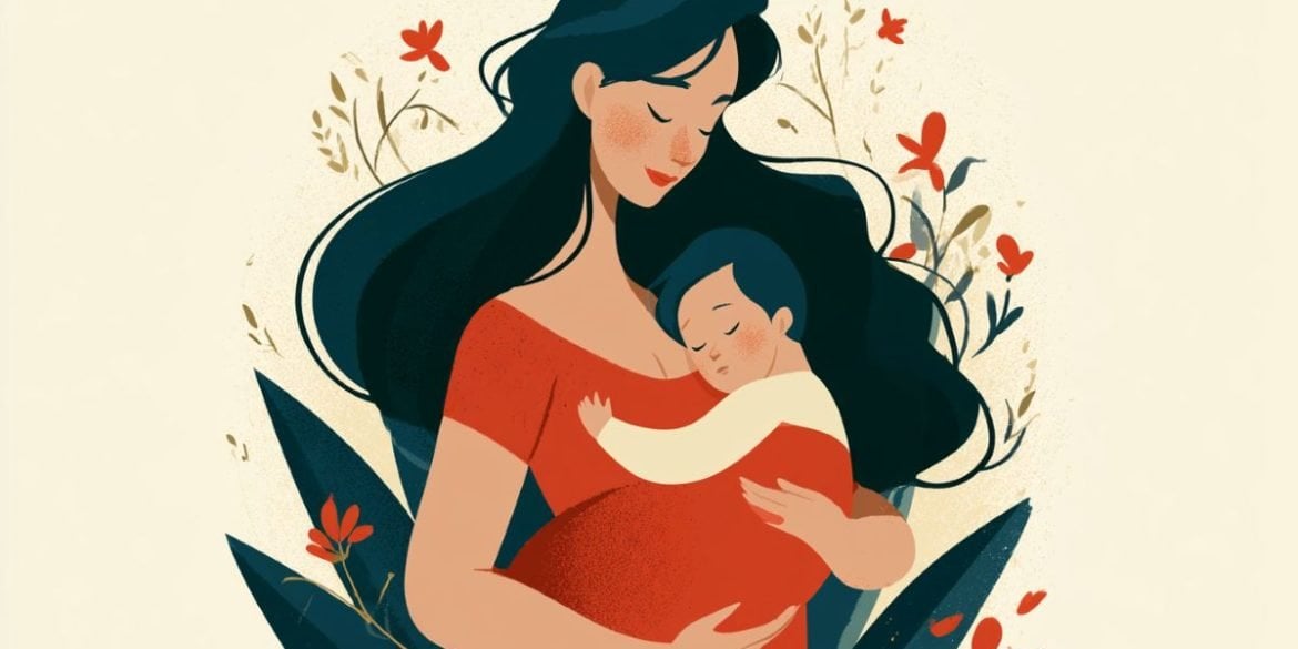 This shows a mother and baby.