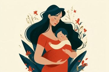 This shows a mother and baby.