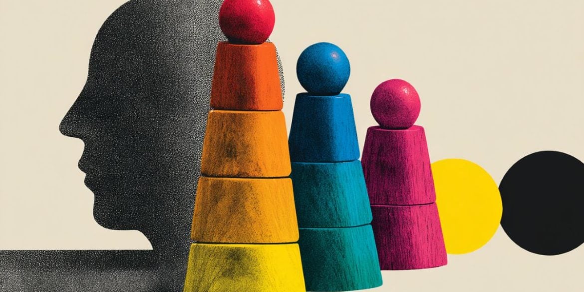 This shows a head and a selection of colorful blocks.