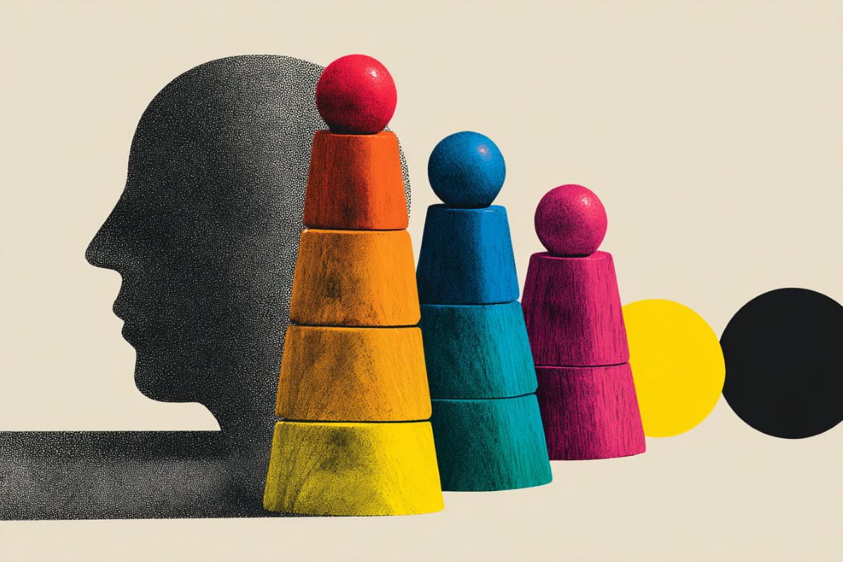 This shows a head and a selection of colorful blocks.