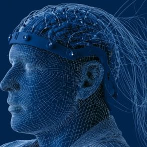 This shows an illustration of a man in a headset.