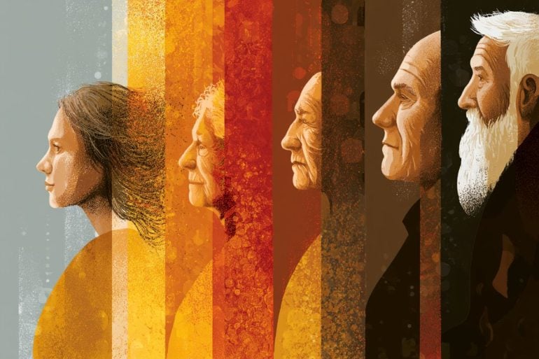 This shows people of different ages.