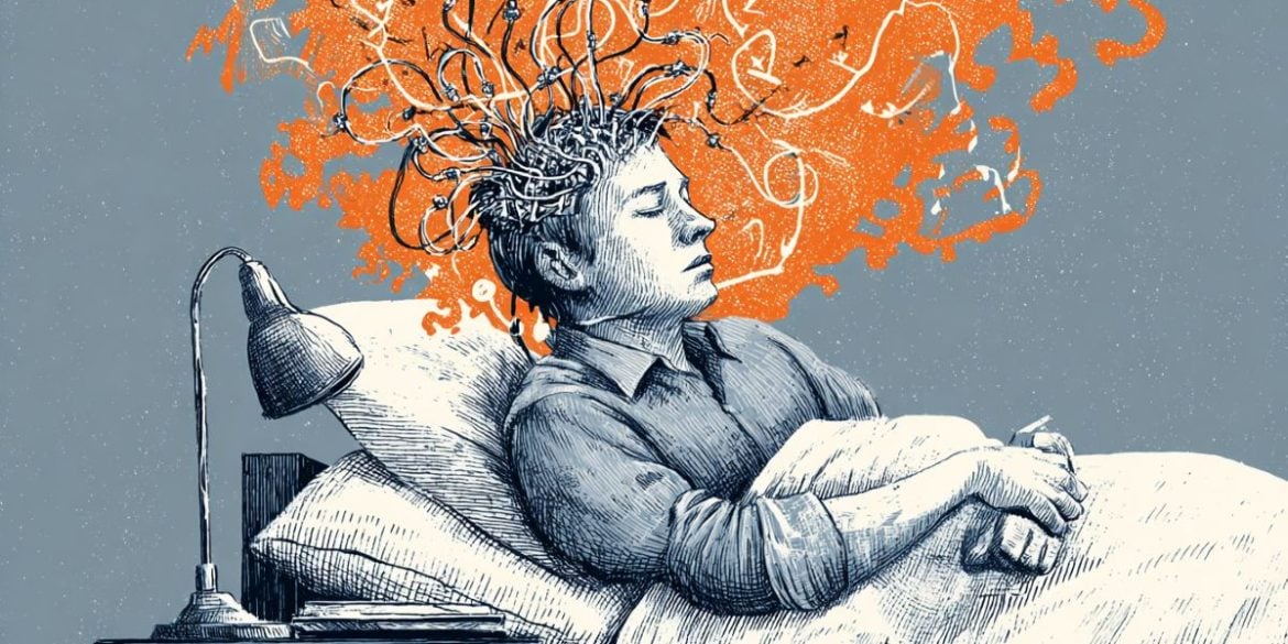 This shows a person sleeping.