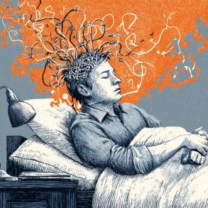 This shows a person sleeping.