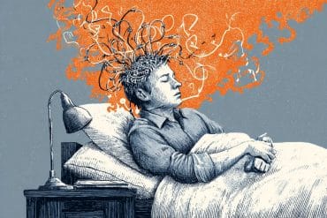 This shows a person sleeping.
