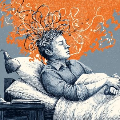 This shows a person sleeping.
