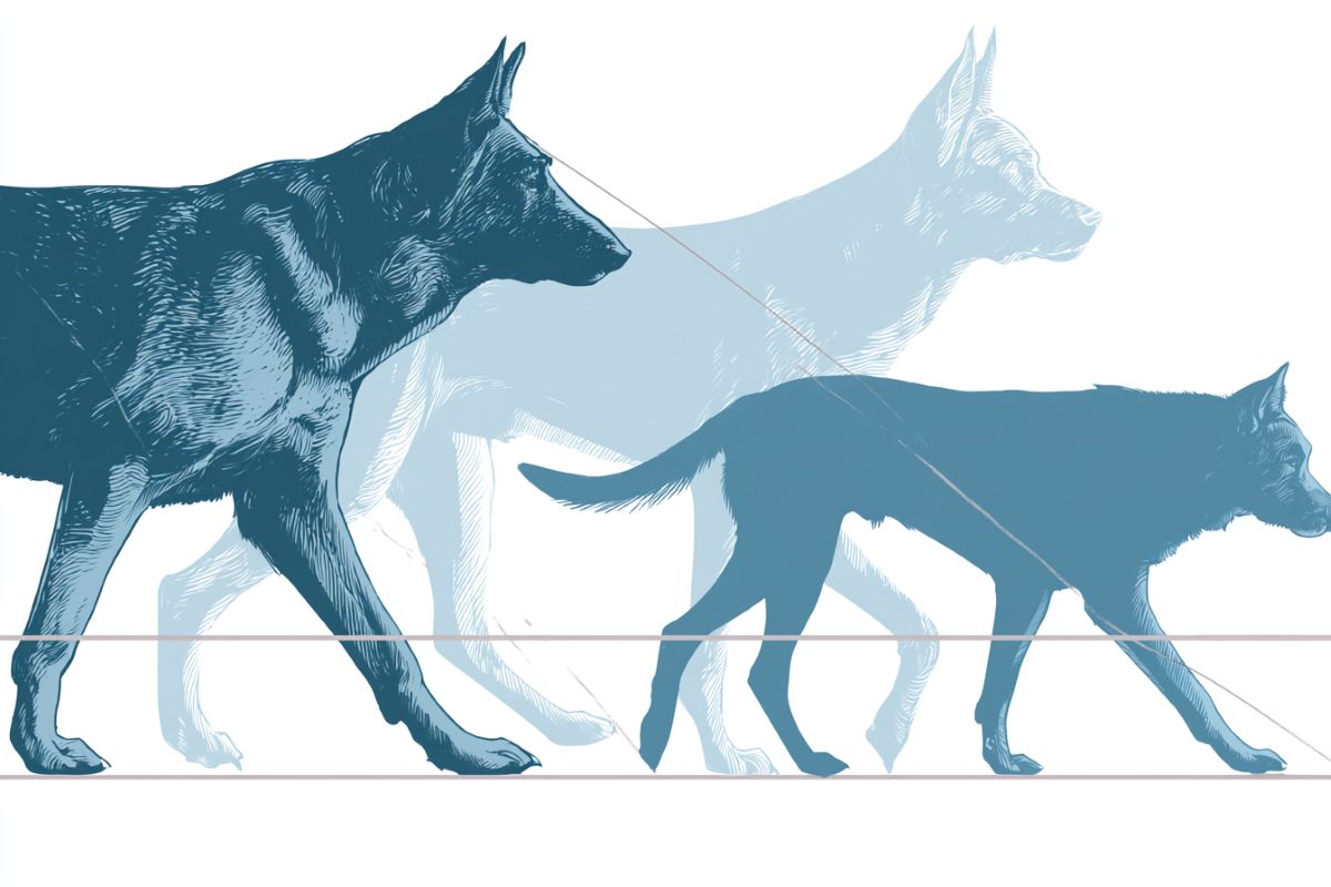 This shows dogs walking.