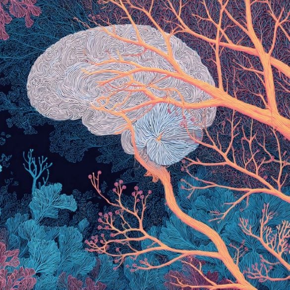 This shows a brain and neurons.