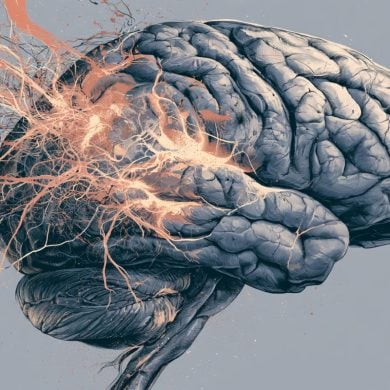 This shows a brain.