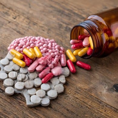 This shows pills in the shape of a head.