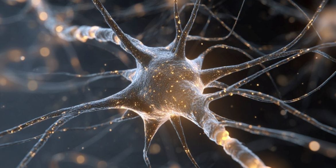 This shows a neuron.