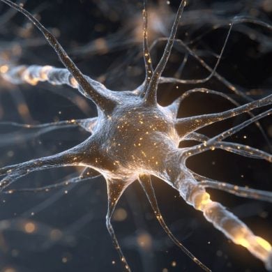 This shows a neuron.