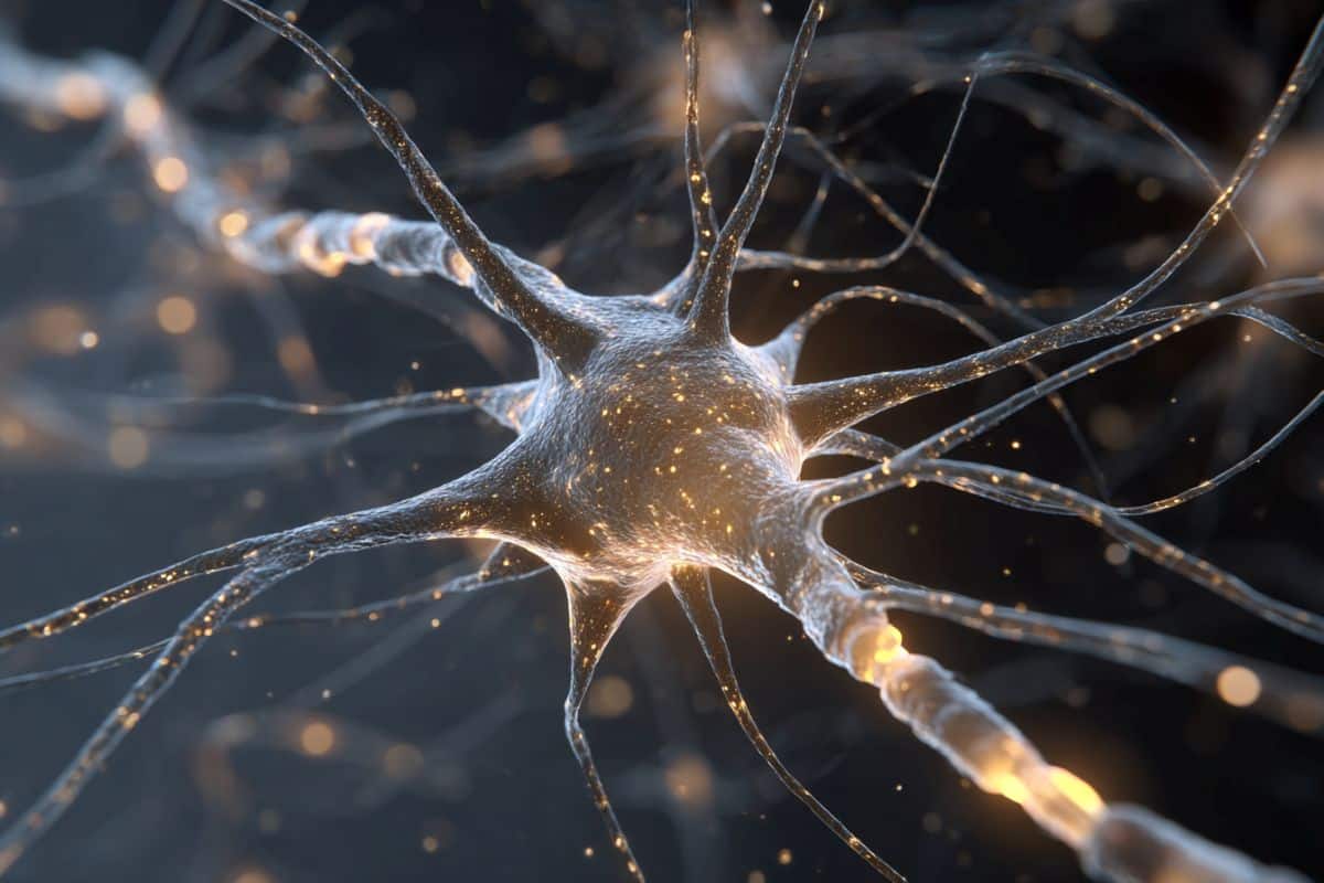 This shows a neuron.