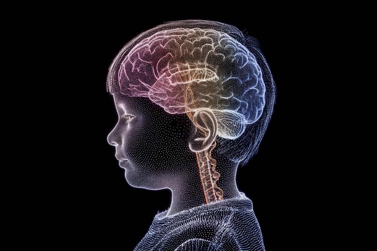 This shows a brain and a kid