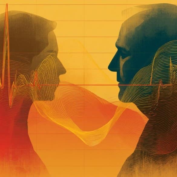 This shows two people and heart rate lines.