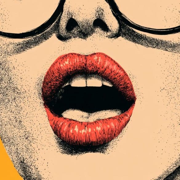 This shows a person's mouth.
