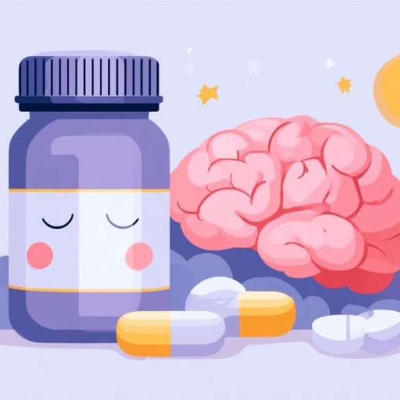 This shows a brain and pills.