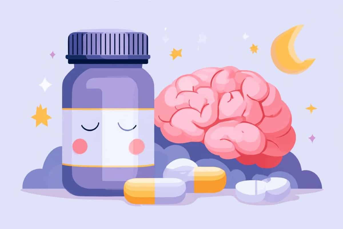 This shows a brain and pills.