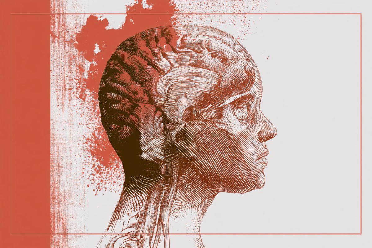 This shows the outline of a head.