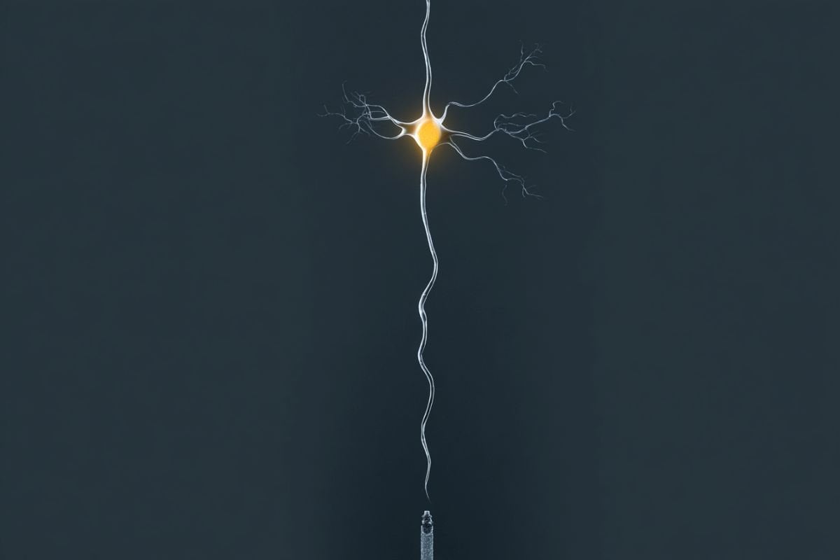 This shows a neuron.