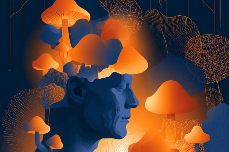 This shows a head and magic mushrooms.