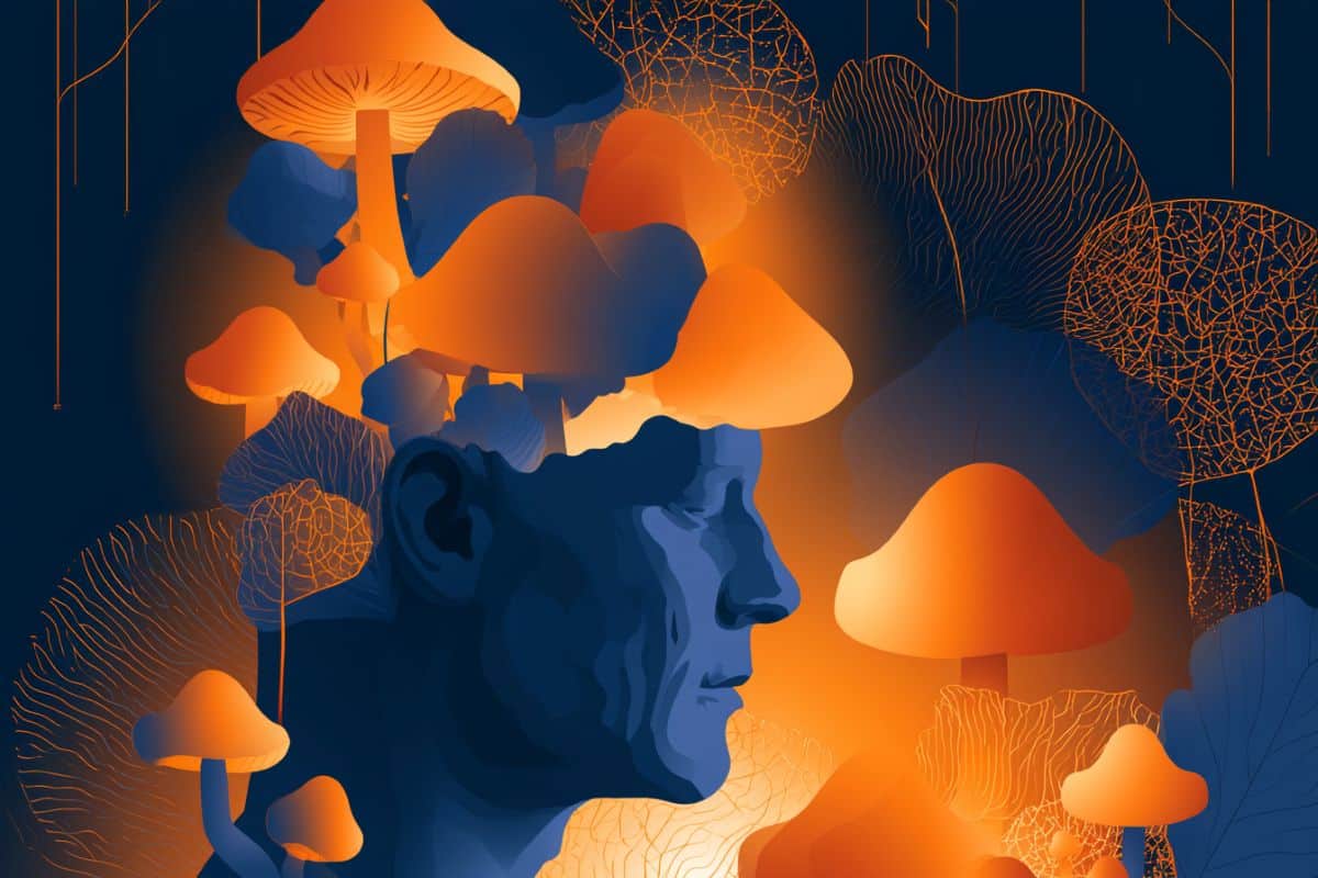 This shows a head and magic mushrooms.
