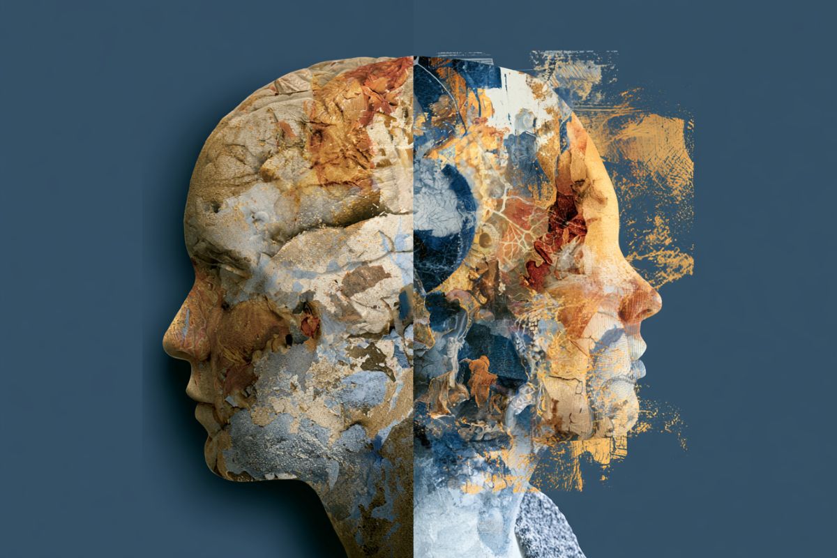 This shows a fractured head.