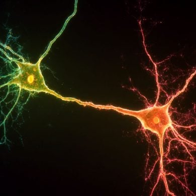 This shows serotonin neurons.