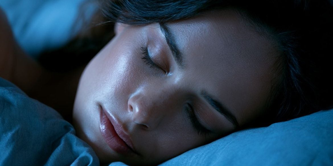 This shows a sleeping woman.