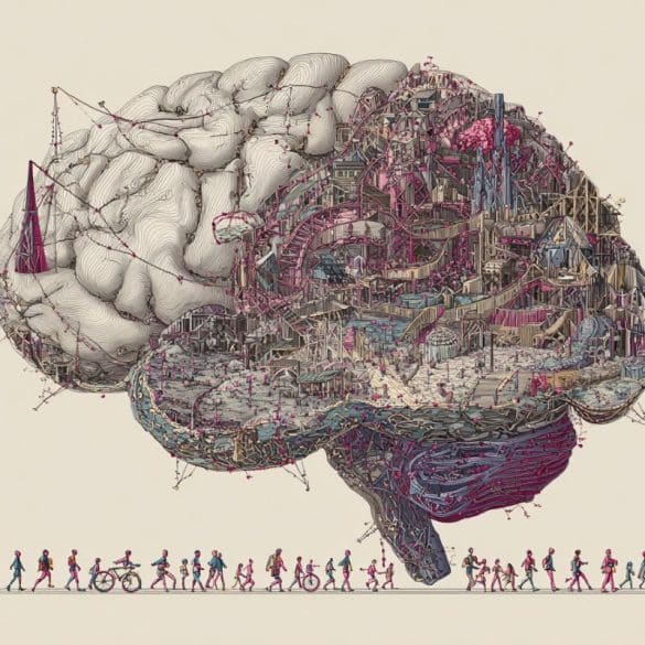 This shows a brain and people.