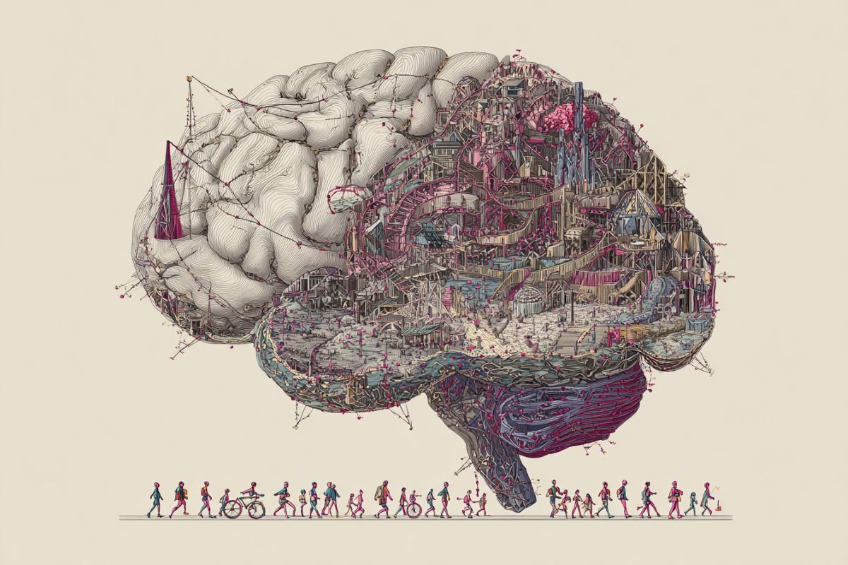 This shows a brain and people.