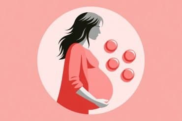 This shows pills and a pregnant woman.