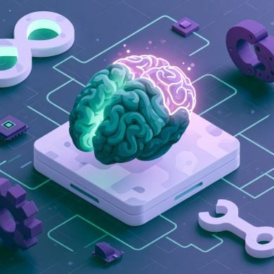 This shows a brain and computer chips.