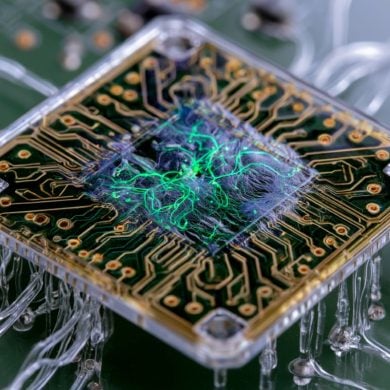 This shows a computer chip.