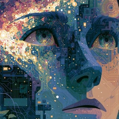 This shows a digital face.