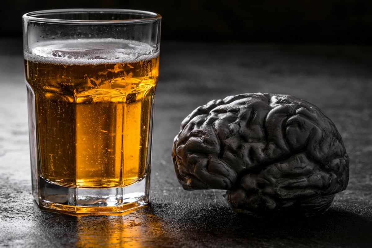 This shows a drink and a brain.