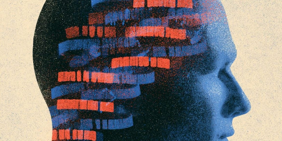 This shows DNA and a head.