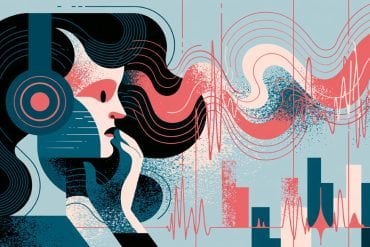 This shows a person's head and sound waves.