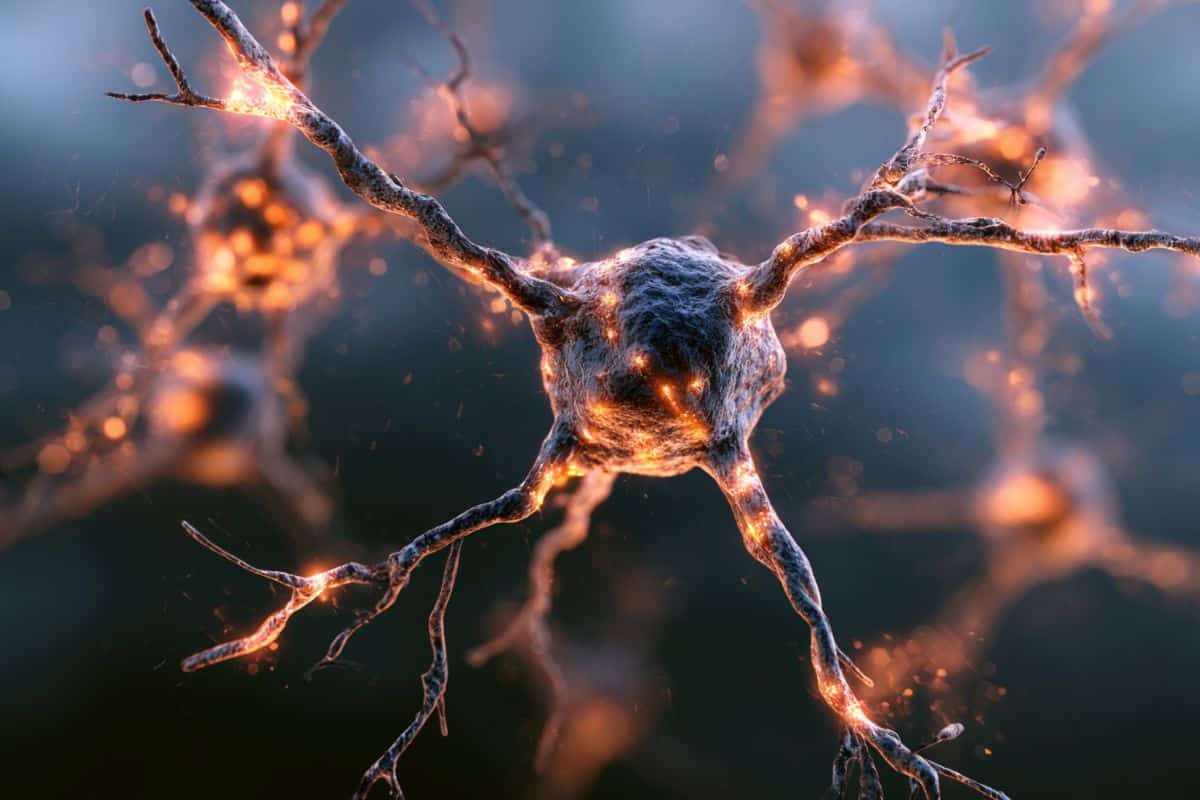 This shows a neuron.