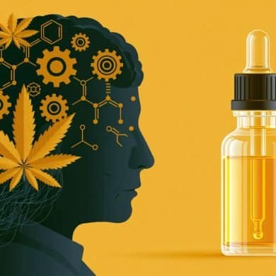 This shows a head, a leaf, and a bottle of oil.