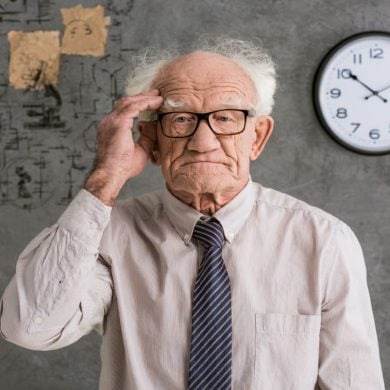 This shows an older man.