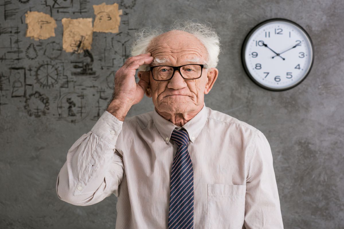 This shows an older man.