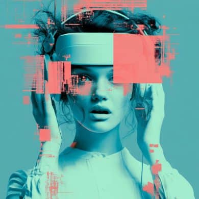 This shows a woman holding her head.