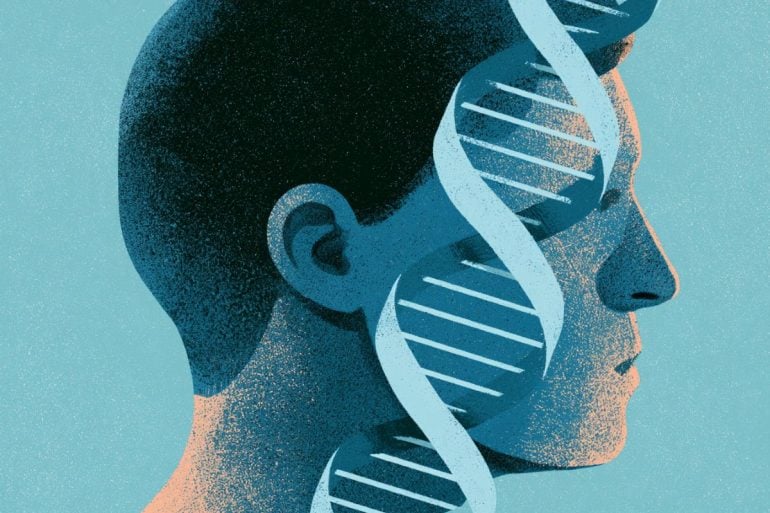This shows a head and DNA.