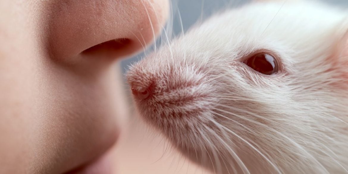 This shows a human nose and a mouse.