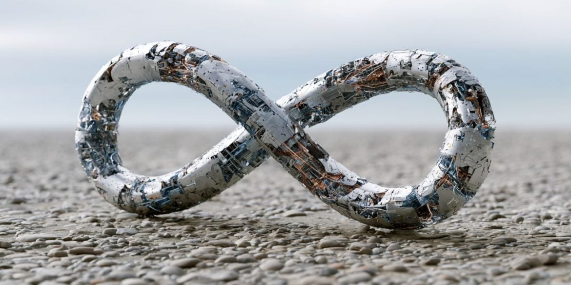 This shows the infinity symbol.
