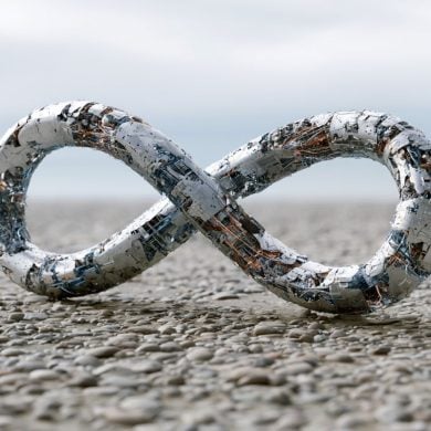 This shows the infinity symbol.