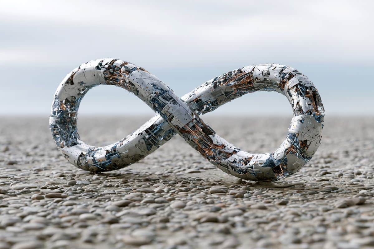 This shows the infinity symbol.