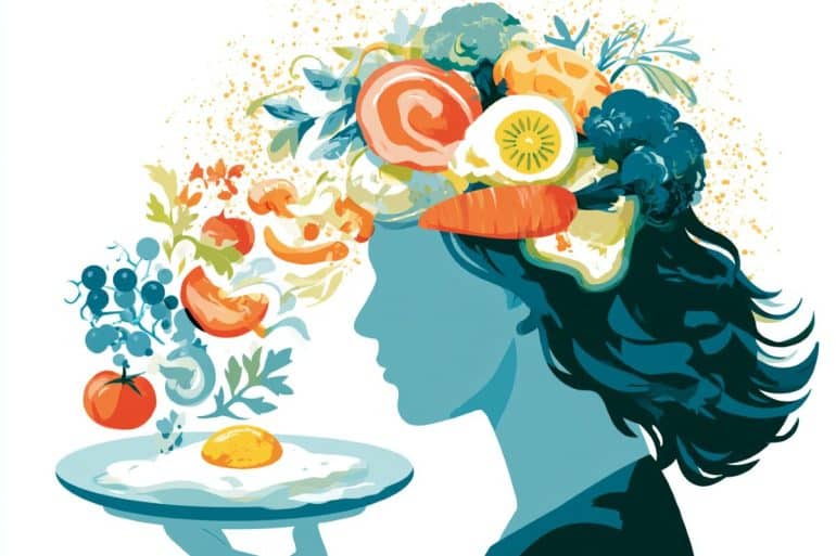 This shows a head and a plate of food.